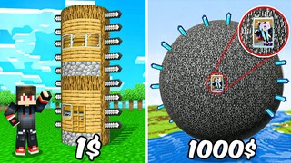 $1 vs $1,000,000 Illegal Base in Minecraft