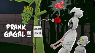 Prank Pocong Kena Tinju Langsung KO - Kartun Hantu Lucu