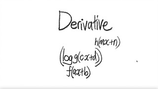 exp derivative (log f(ax+b) (g(cx+d)))^h(mx+n)