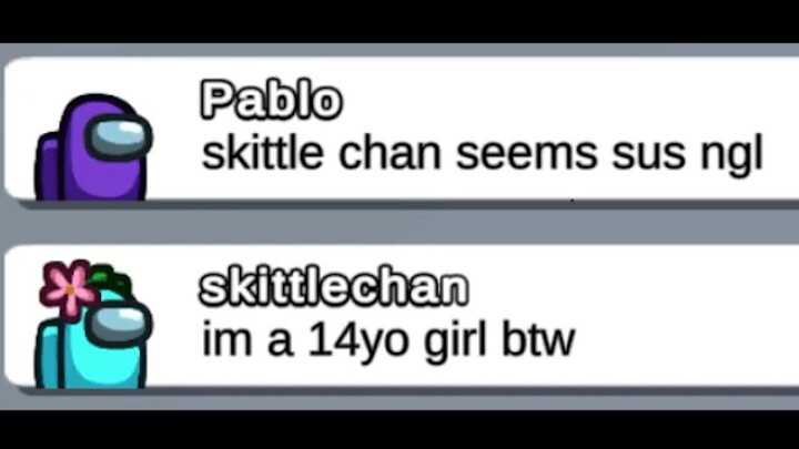 When skittle-chan plays Among us..