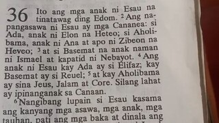 Pang Araw Araw na Talata.                           Genesis 36:1-5