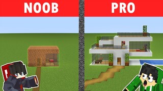 NOOB vs PRO: MODERN HOUSE BUILD CHALLENGE | Minecraft(Tagalog)