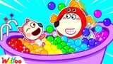 Wolfoo and Jenny Have Fun with Rainbow Bathtub - Funny Stories for Kids with Toys | Wolfoo Channel