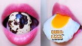 ASMR Eating lips focus quail eggs, eating sounds +食べる,咀嚼音,먹방 이팅 | LINH-ASMR