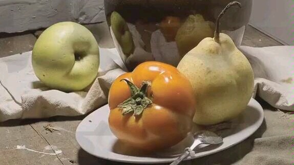 Seri langkah-langkah menggambar komposisi benda mati dengan teknik sketsa beresolusi tinggi