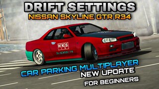 Nissan Skyline GTR R34 Drift Settings in Car Parking Multiplayer New Update