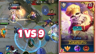 Top 1 ZukaNoPro Sẽ Xử Lí Như Thế Nào Khi Cả Team Thọt Chỉ Có Mình Xanh - Định Nghĩa 1 Vs 9