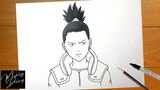 How to Draw Shikamaru Nara from Naruto Step by Step