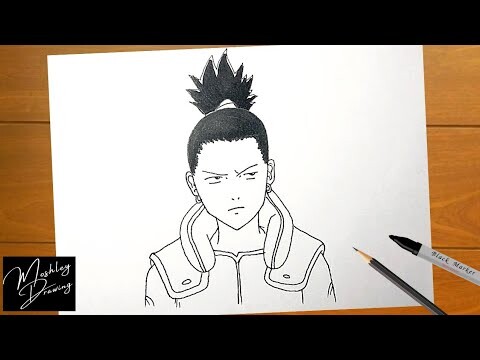 How to Draw Shikamaru Nara from Naruto Step by Step