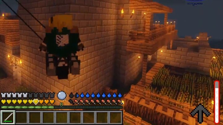 The latest version of Minecraft even has an Attack on Titan mode! ?