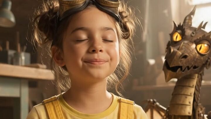 A Little Girl, a Robot Dragon & a Moment of Peace 🤖🐉✨