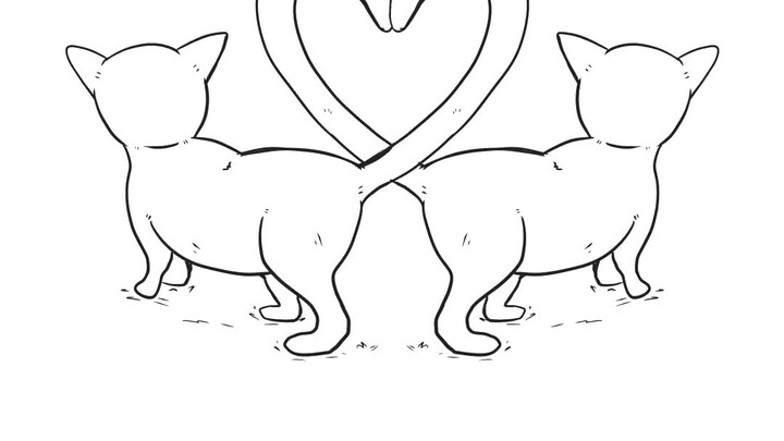 Cat Couple Speed drawing