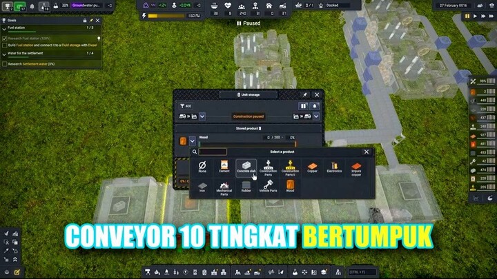 Conveyor 10 Tingkat Bertumpuk