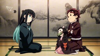 [Memutar Kepala] Nezuko meniru Muichiro dan memiringkan kepalanya Lucu sekali |. Anak ini sangat ane