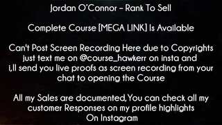 Jordan O’Connor Course Rank To Sell Download