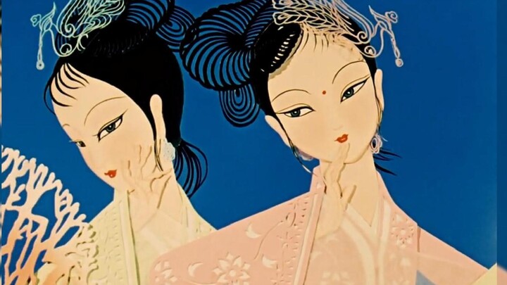 Stunning paper-cut art film "Golden Conch" #Shanghai Fine Arts Film Studio #Between the moonlight an