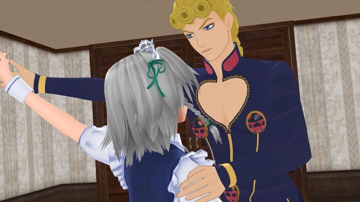 [Oriental xJOJO] Giorno is deeply dissatisfied with DIO's father's doting on Sakuya (mmd)