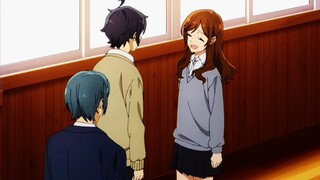 Hori: Bạn có phạm tội bạo lực gia đình không? Miyamura: Không! Hori: Không, cậu không học được à?