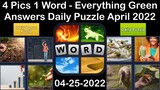 4 Pics 1 Word - Everything Green - 25 April 2022 - Answer Daily Puzzle + Bonus Puzzle
