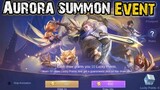 AURORA SUMMON GUARANTEED SKIN IN 10TH DRAW OR IN 90 POINTS | MOBILE LEGENDS