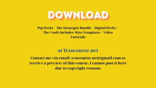 Pip Decks – The Strategist Bundle – Digital Decks + The Vault Includes Miro Templates + Video Tutori