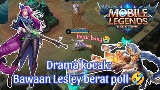 Lesley capek gegara barang bawaannya berat 🤣