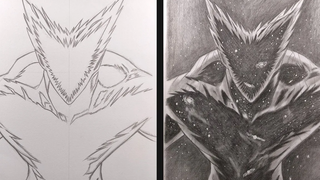 วิธีการวาด Garou Cosmic Mode Awakened - One Punch Man
