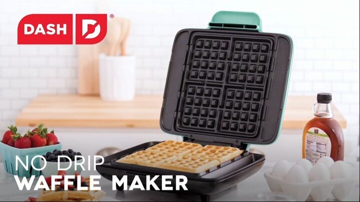 Dash Deluxe No-Drip Waffle Iron Maker Machine 1200W + Hash Browns, or Any Breakfast, Lunch, & Snacks