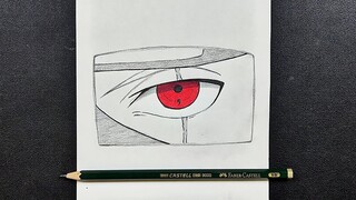 Easy to draw | how to draw kakashi’s eye easy step-by-step