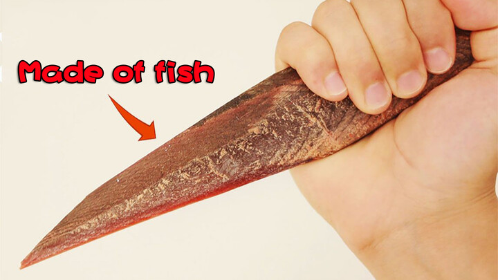 ลับปลาที่แข็งที่สุดในโลกให้เป็นมีดหนึ่งเล่ม ตัดกระดาษได้ด้วยนะ