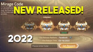 NEW RELEASE CODE 😱😱 - Mirage Code | Mobile Legends: Adventure