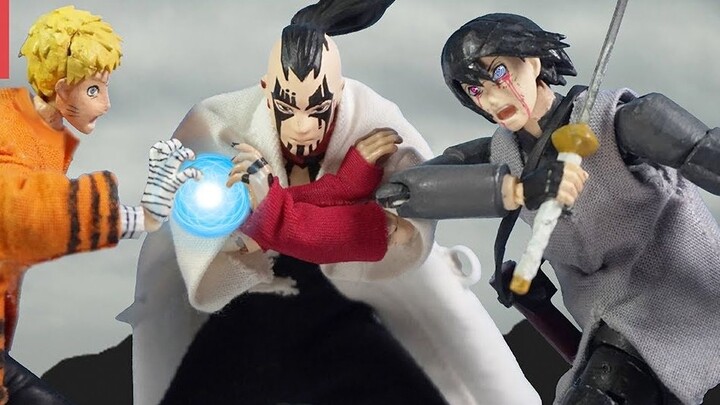 【Stop Motion Animation】 Naruto and Sasuke vs Jigen