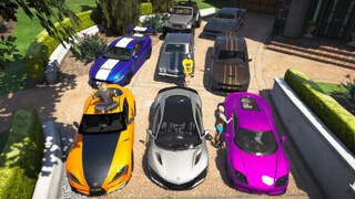 GTA 5 -🔥Stealing Fast and Furious 9 Cars with Michael🔥(Real Life Cars #07)