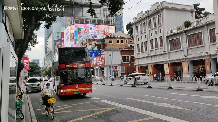 《การสนับสนุนรถบัสเต่ากวางตุ้ง》จีนกวางโจวรถบัส107ช่วง(Zhongshan 5ถนน→จัตุรัสดอกไม้ตะวันตก)