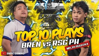 TOP 10 PLAYS BREN ESPORTS vs RSG PH | MPL-PH Season 8 Week 3