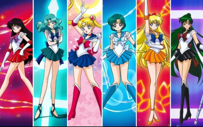 Perhatikan Sailor Moon versi lama dan semua transformasinya