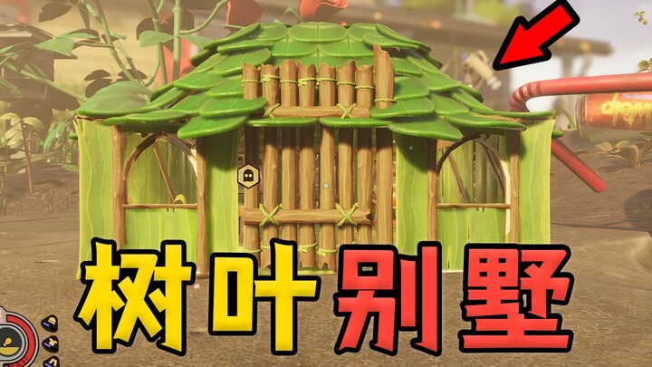 Just Using Wild Grass and Dandelions, I Built a Lakeside Cabin 【Insect Survival】