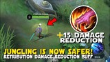 JUNGLING IS NOW SAFER FROM INVADES! 15% DAMAGE REDUCTION WITH RETRIBUTION! | MOBILE LEGENDS UPDATE