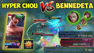 HYPER CHOU IS BACK!!! Hyper Chou Vs Hyper Bennedeta After Update, CHOU USER MUST WATCH - MLBB