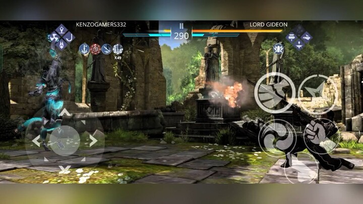 battle with gideon using good set