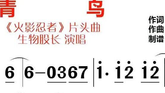 นารูโตะ คาถาจอมคาถา เพลงประกอบละคร "นกสีฟ้า"