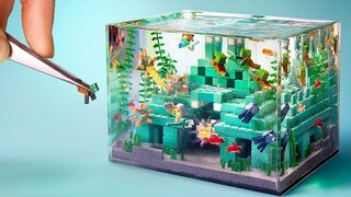 [Minecraft] Làm một ngôi đền dưới biển thu nhỏ trong Minecraft! (Đất sét WUZU)