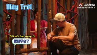 [ Hậu trường ] Nguyệt Sơ che áo và Hồng Hồng tập thủ thế 🤣.Phim | HYTHN_ Nguyệt Hồng Thiên