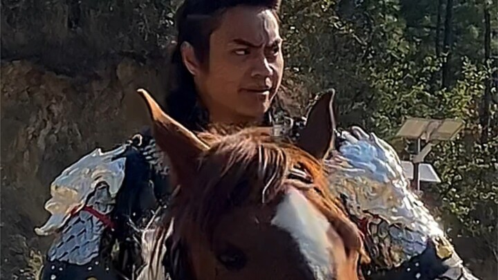 Cos Lü Bu spends any free time learning to ride—different horses each time. This one was pretty wild