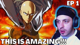 FIRST TIME REACTING TO ONE PUNCH MAN 1x01