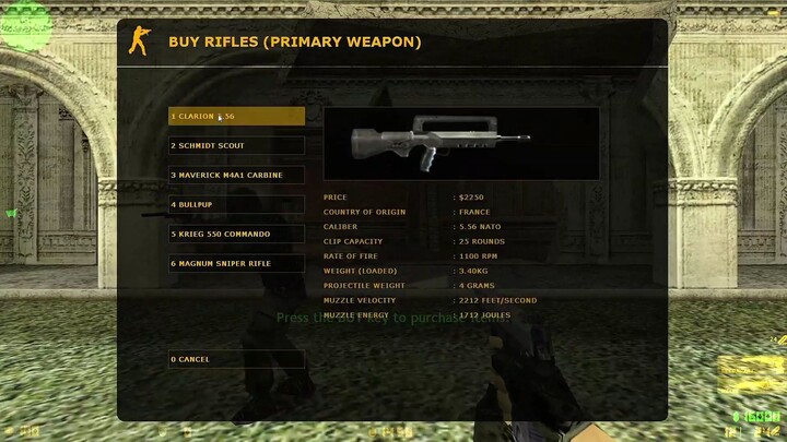 Counter-Strike 1.6 - de_chateau - CT Forces - GSG-9 - Rifles
