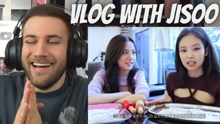 YOUTUBER JENNIE 🥰 Homemade mandu vlog (feat. JISOO) - Reaction