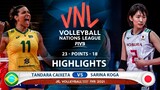 Semi - Final - Brazil vs Japan | Highlights | Tandara Caixeta vs Sarina Koga | VNL 2021 (HD)