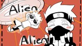 Tulisan Tangan Naruto】 "Alien Alien" dengan kartu