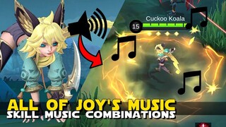 ALL MUSIC FOR NEW HERO JOY'S RHYTHM MECHANIC! | JOY'S RHYTHM GAME MUSIC COMBINATIONS | MOBILE LEGEND